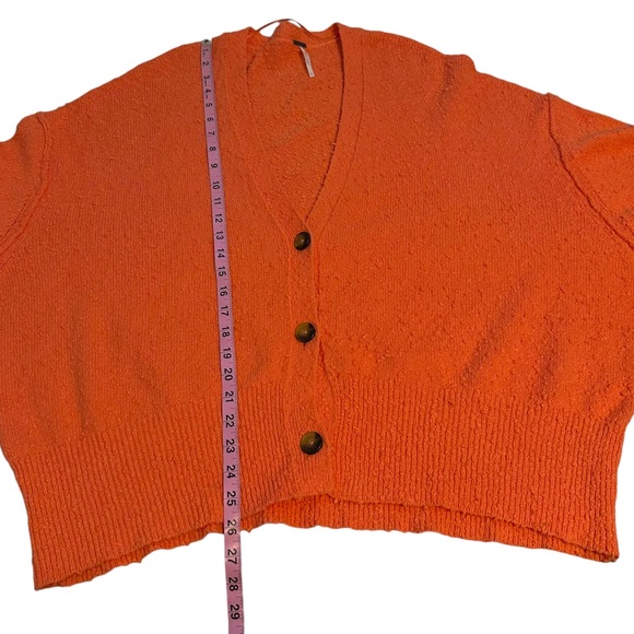 Free People | Found My Friend Textured Cardigan in Watermelon Size L - Picture 12 of 12